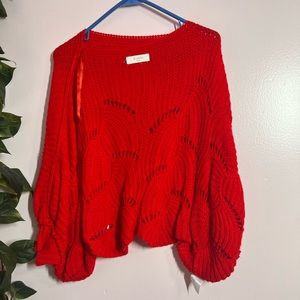 Red Scallop Sweater